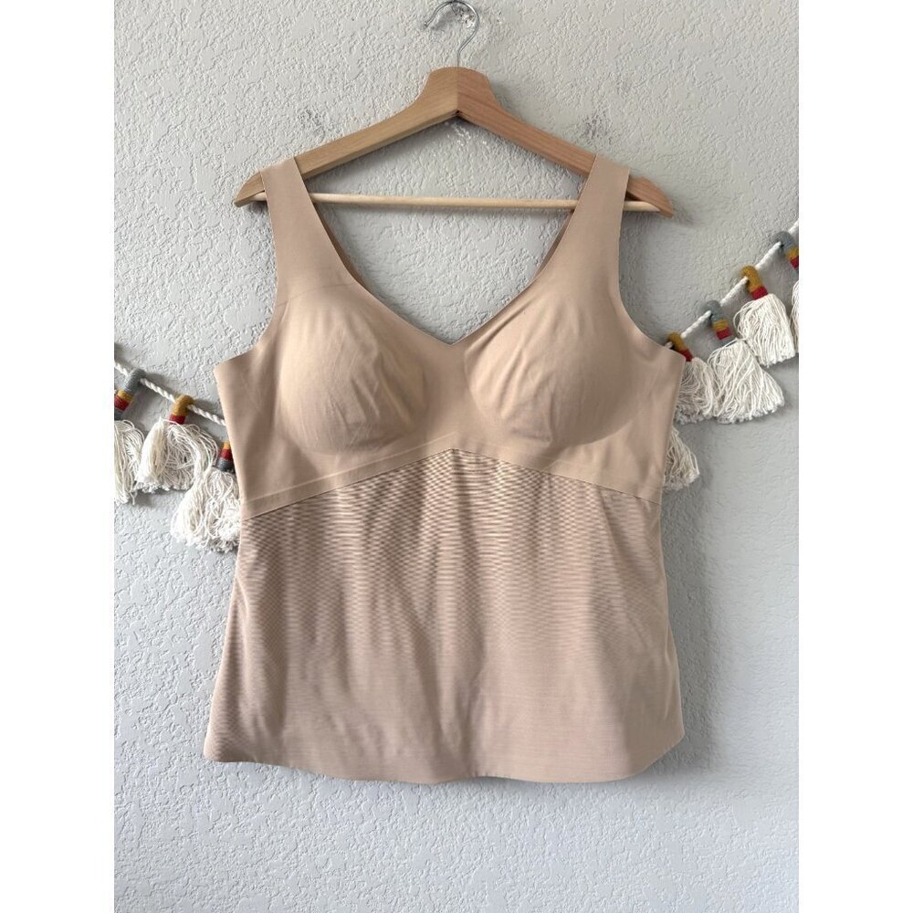 Honeylove LiftWear Padded Tank Shaping Smoothing Seamless Shapewear In Sand XL